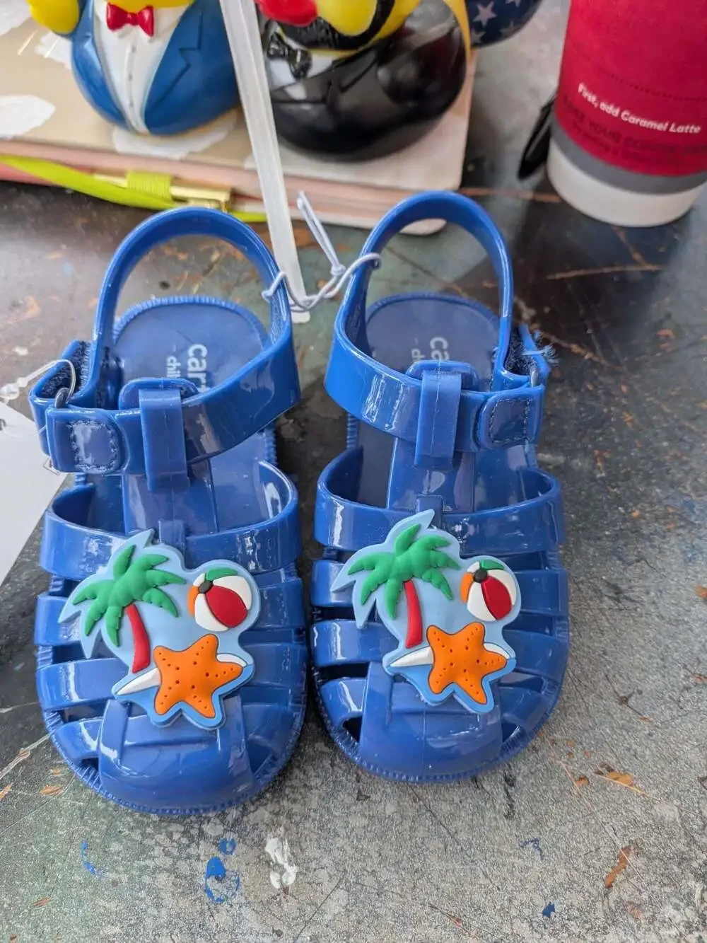 Carter's Child of Mine Baby Ocean Jelly Sandals with Beach Appliques